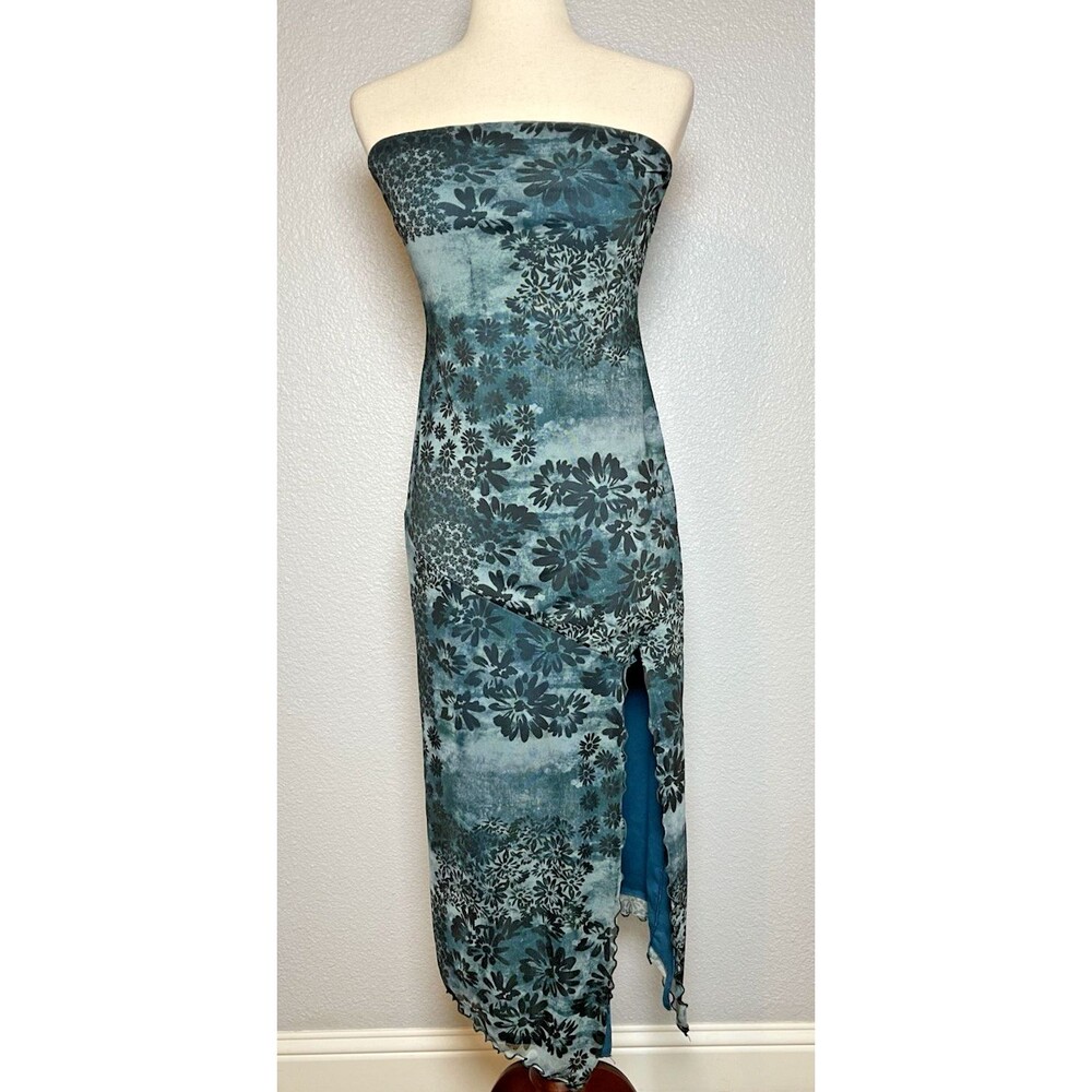 Urban Outfitters sleeveless mesh overlay dress sz M vacation travel Y2K party